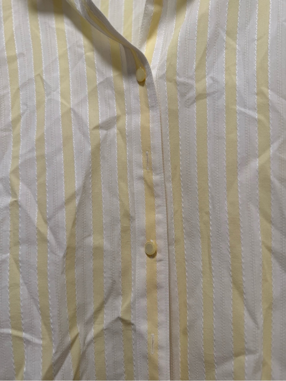Style & Co. Yellow and White Striped Button-Front Shirt - Picture 3 of 4